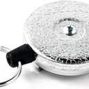 KEY-BAK Original Retractable Key Holder with a Chrome Front, Steel Belt Loop, Split Ring and Made in the USA