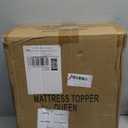 WhatsBedding Memory Foam Mattress Topper Queen Size, with 3D Bubble Mattress Pad Cover Fabric, Cozy Quilted 100% Cotton Layer for Back Pain, White, 60"x80"