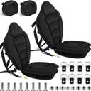 Lewtemi Thicken Kayak Seat with Back Support Canoe Paddle Board Seat with Detachable Storage Bag Adjustable Sit on Top Paddleboard Cushion for Kayaking Canoeing Rafting