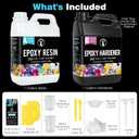 ResinAngel 2 Gallon Crystal Clear Epoxy Resin Kit with Pump, 1:1 Mix Ratio, Bubble Free UV Resistant for DIY Jewelry Making, Art Resina Clear Crafts, Molds, River Tables