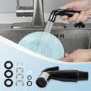 Hygie Rinse Universal Sink Sprayer Attachment for Kitchen Faucet, Kitchen Side Sprayer Head Compatible with Delta, Moen, Kohler and Other OEM Brands Pull Out Spray Head,Matteblack, Daily Design