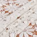 Vetableclothlve White Lace Table Runner, Summer Daisy Wildflower Table Runners 60Inches Doilies for Furniture,Brunch Buffet Decorations,Wedding Party Table Dector