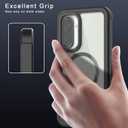 for Samsung Galaxy A36 5G Case, [Transparent & Holster Series] Belt Clip Full Body Shockproof Protective Cell Phone Cover with 2 Pack Tempered Glass Screen Protector (Black/Clear)