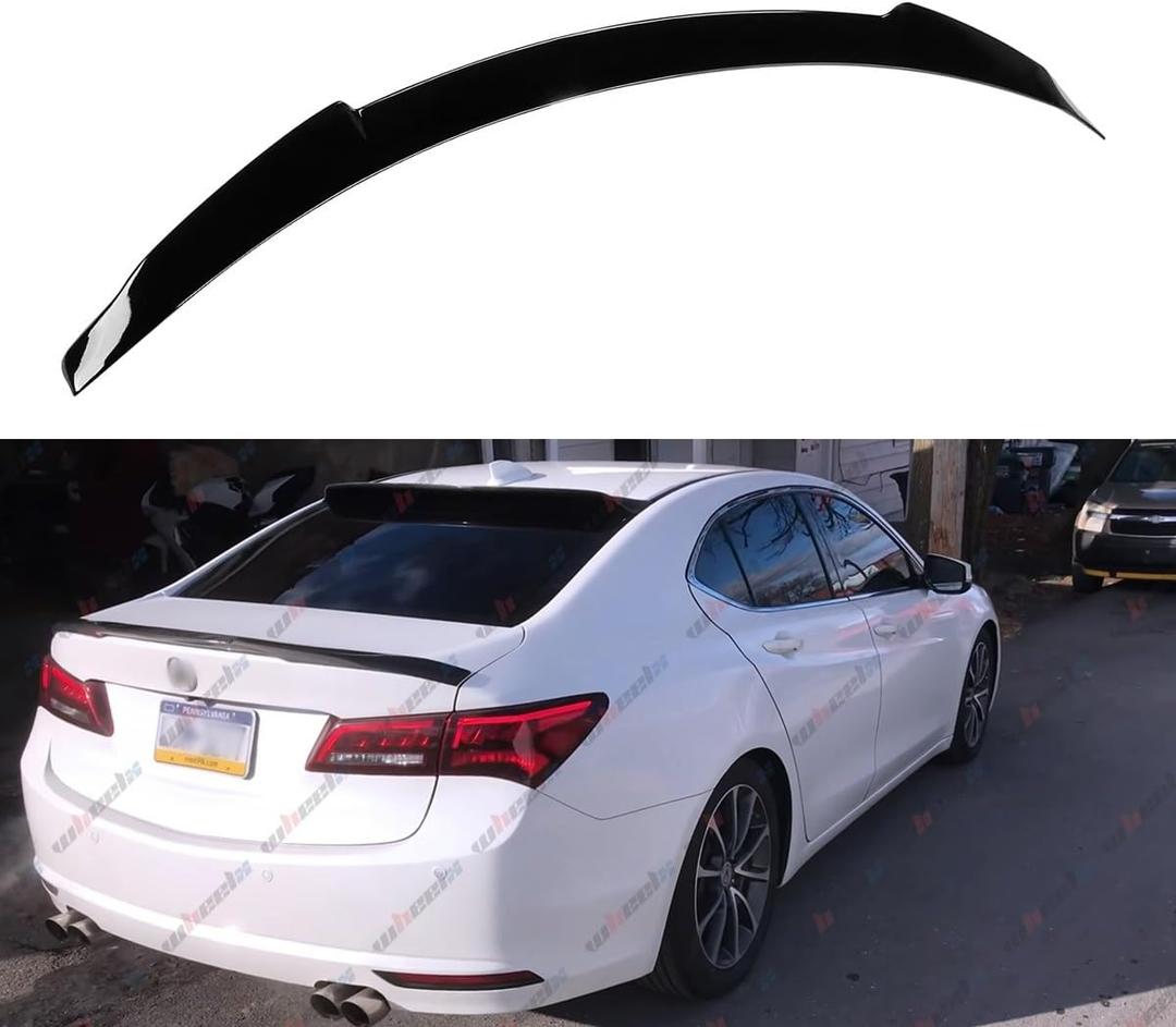 Rear Trunk Spoiler Compatible with 2015-2020 Acura TLX, Duckbill Spoiler Fits for 2015 2016 2017 2018 2020 Sedan 4 Door, High Kick Spoiler Wing Lip (Glossy Black)
