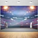 7x5ft Boxing Ring Backdrop Blur Spectator Stadium Light Wrestling Arena Photography Background Kids Birthday Party Man Boys Portraits Decoration Supplies Photo Booth Props
