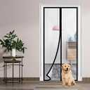 Transparent Insulated Door CurtainSkloopearg Magnetic Thermal Door Screen Auto Closer Fits Doors Up to 36" x 80", to Keep Warm in Winter Cool in Summer for Air Conditioner Room, Kitchen, Bedroom
