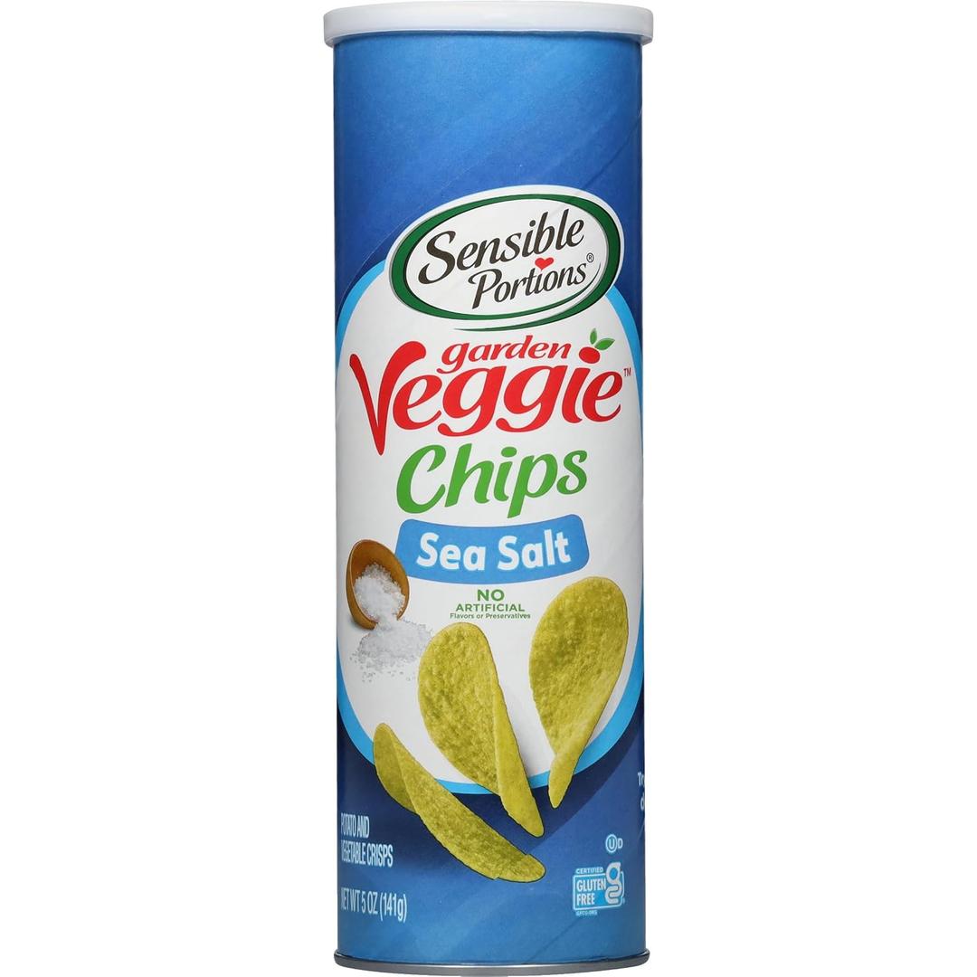 Sensible Portions Stacked Garden Veggie Chips, Sea Salt, 5 oz (Pack of 12), BBD 10/12/2026