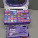 Kids Makeup Sets for Girls, 66pcs Real Cosmetic for Kids Toys with Mirror, Princess Washable Girls Makeup Kit, Non-Toxic & Safe Brithday Gifts for 3 4 5 6 7 8 10 - 12 Years OldLight Purple