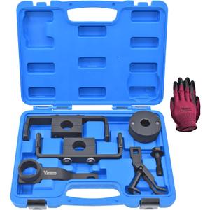 Engine Timing Tool Kit Compatible with Ford 4.6L 5.4L 6.8L 2-Valve and 4-Valve Engine with Valve Spring Compressor Tool, 6 Pcs Camshaft Holding Tool, Crankshaft Camshaft Positioning Tool, 303-557 6477