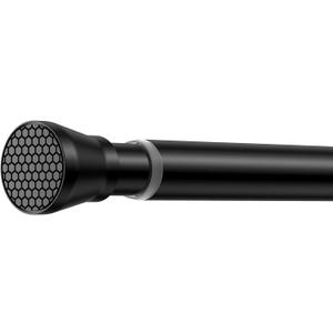 Adjustable Tension Curtain Rod 30 to 64 inches, Spring Curtain Rod for Windows Tension Rod No Drill, Spring Tension Curtain Rod for Window, Bathroom, Doorway, Black