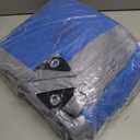 RAINDEWAY Tarps - 20x30 Feet, 5.5 Mil Thick, Multipurpose Waterproof Poly Tarp Cover with Metal Grommets and Reinforced Edges, Silver/Blue Large Tarp