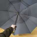 72 Inch Large Umbrellas For Rain Heavy Duty Huge Golf Umbrella Windproof Double Canopy Vented (Blue)