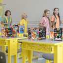 Kosiz 60 Pcs Back to School Gift Bags with Handles Plastic Welcome Back Sealing Candy Treat Goodie Cookie Bags Bulk for First Day of School Classroom Birthday Party Favors Supplies