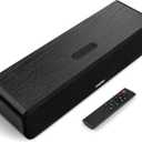 Saiyin Sound Bar - 40W Wooden TV Soundbar Speaker with Bluetooth/ARC/Optical/AUX, Wall-mountable Home Theater Surround Sound System