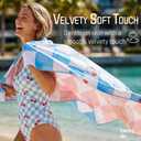 Microfiber Beach Towel Oversized w/Travel Bag, 71 * 36'' Double Print Quick Dry XL Beach Towels for Cruise Pool Yoga Gym Gift, Lightweight Absorbent Sandproof Beach Essentials, Plaid Cherry