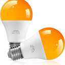 Bonlux Amber Light Bulbs 2000K, A19 9W E26 LED Yellow Soft Warm Sleep Light Bulb Blue Light Blocking (60 Watt Equivalent) for Bedroom,Healthy Sleep, Baby Nursery Light, Night Light Bulb, 2 Pack