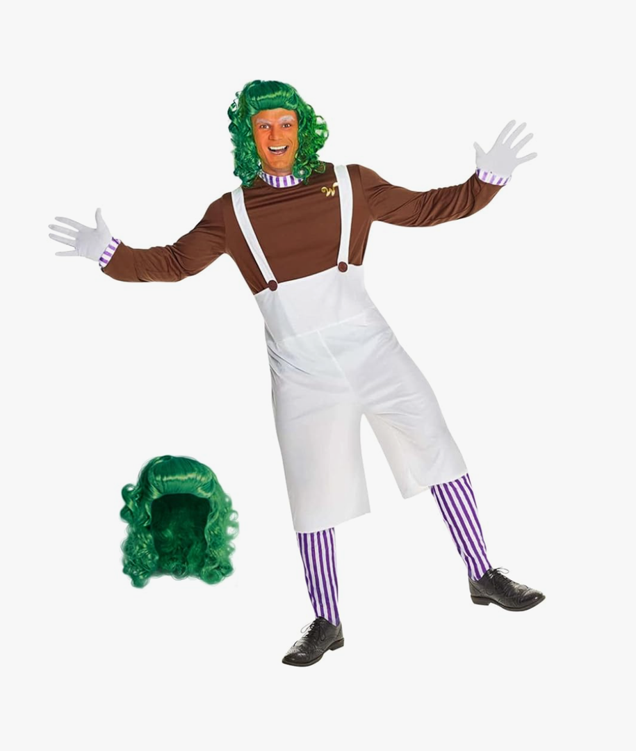 Morph Factory Worker Costume Mens, Chocolate Factory Costumes for Adults, Halloween Costumes for Men
