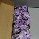 IPOPU Lilac Flowers Artificial Orchids 5PCS Fake Purple Flowers Silk Orchids Faux Orchid Stems Phalaenopsis Branches for Tall Vase for Bridal Shower Home Party Wedding Decoration (Lilac)