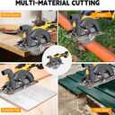6" Brushless Cordless Circular Saw Compatible with Dewalt 20V Battery (Not Included) - 6900 RPM, Compact & Lightweight- Small Circular Saw for Wood, Soft Metal, Plastic, Tile