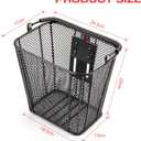 CXWXC Scooter Basket with Handle- Quick Release Front Bike Basket for E-Scooters - Bicycle Baskets with Fixed Bracket Fits Folding Bikes, Kick and Knee Scooters