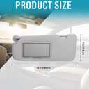 Grey Left Driver Side Sun Visor with Mirror Compatible with Honda CRV 2017 2018 2019 2020 2021 2022 Replace# 83280-TLA-A62,83280-TLY-H11ZB
