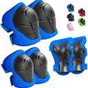 Wemfg Kids Protective Gear Set Knee Pads for Kids 3-8 Years Toddler Knee and Elbow Pads with Wrist Guards 3 in 1 for Skating Cycling Bike Rollerblading Scooter