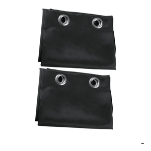 Lurrose Blackout Curtains Panels 107x160cm Polyester Drapes Thermal Insulated Light Blocking Window Draperies for Bedroom and Living Room, 1 Pair Black