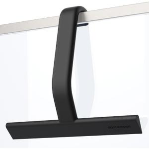 dancemoon JustHang Shower Squeegee, All-in-One Piece Silicone Squeegee with Built-in Hook, Streak-Free Cleaning for Shower Doors, Windows, Mirrors, Tiles, Cars, 25 cm, Black