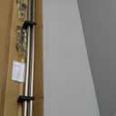 Brushed Nickel Curtain Rods with Cap Finials, Single 72-144" Adjustable Decorative Drapery Rods