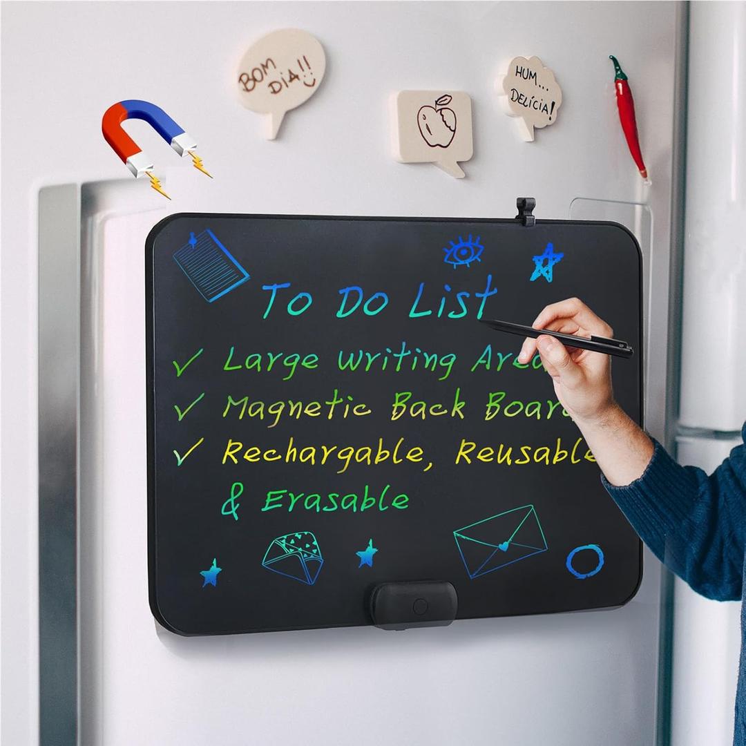 ROYALITA 20-Inch LCD Writing Tablet for Kids & Adults, Large Rechargeable Writing Board Doodle Board for Back to School, Birthday Gift, Built-in Magnet & Instant Erase Note Menu Board for Fridge