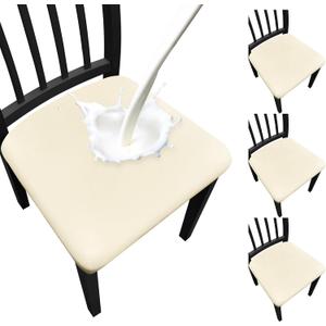 Waterproof Dining Chair Seat Covers Set of 2, Stretch Removable Dining Room Seat Covers for Dining Chairs, Kitchen, Hotel, Party, 20×20 in