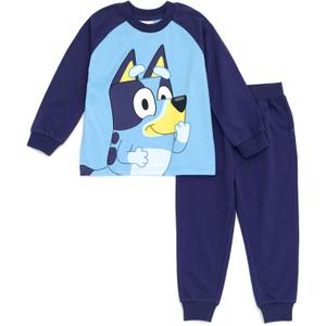 Bluey T-Shirt and French Terry Jogger Pants Outfit Set Infant to Big Kid Sizes (4-8Y)