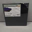 TSJOFFICE Large Cork Board for Wall - Bulletin Board 48" x 36" with 50 Pushpins for Office Decor, Pin Board 12 Pack Felt Wall Tiles with Safe Removable Adhesive Tabs, Corkboard for Home Office - Black