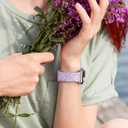 3 x Engraved Band for Apple Watch Band 38mm 40mm 41mm 42mm 44mm 45mm 46mm 49mm Women, Recycled Plastic Band for iWatch Series SE Ultra 10 9 8 7 6 5 4 3 2 (light purple)