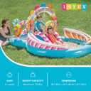 INTEX Candy Zone Inflatable Kiddie Pool: Inflatable Kids Pool with Water Sprayer and Slide Splash Pad 116" x 75" x 51" Ages 3+