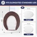 Soft Microfiber Toilet Seat Cover 17.5" x 15" Machine Washable