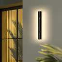 Mikeru Outdoor Modern Wall Light,  23.6" Outdoor Long LED Wall Light for House & Indoor Wall Sconce, Rectangular Black Exterior Wall Sconce 360° Beam Angle Front Door Lights for Entrance, Hallway