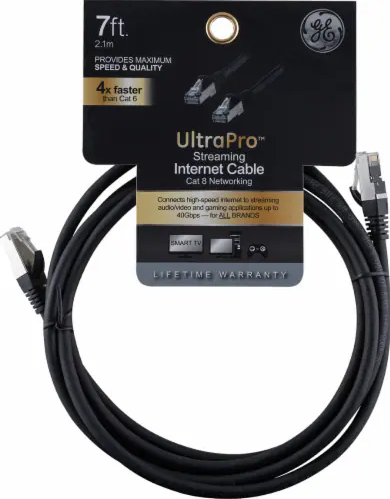 GE CAT 8 ETHERNET CABLE - 7 FT.
