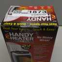 Ontel Handy Heater Turbo Wall Outlet Plug In Heater  Portable Indoor Ceramic Space Heater w/Adjustable Thermostat, 12-Hour Timer, Auto Shut Off, Quiet  Plug In Wall for Office, Bedroom, Camping