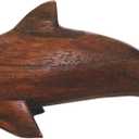 8" Hand Carved Wood Hawaiian Dolphin Figurine