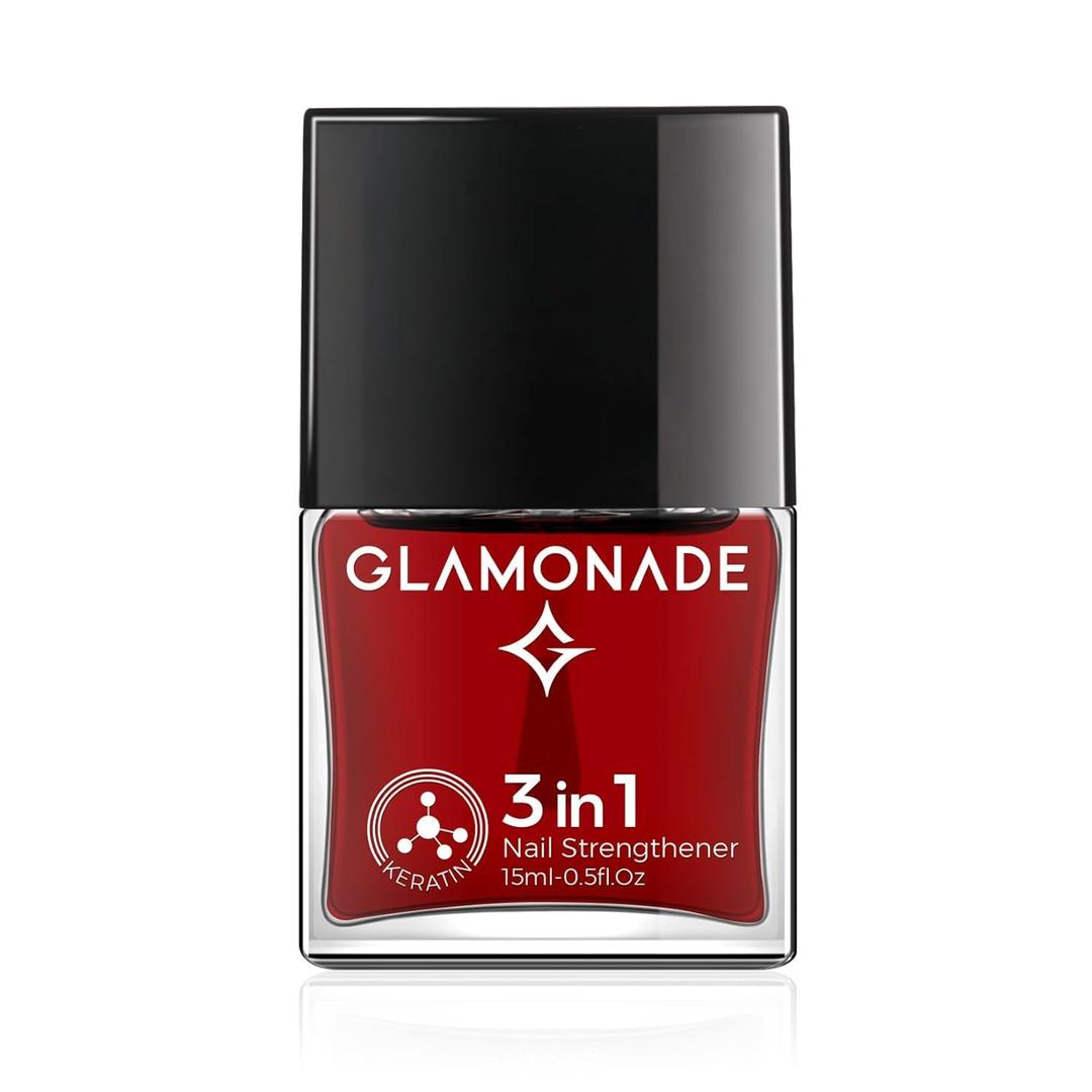 Nail Strengthener and Growth Hardener: 3 in 1 Nail Hardener for Thin Nail Treatment Repair Damaged Nails, Nail Growth Oil Nail Care with Quick Dry Nail Polish Base Top Coat 0.5 fl oz