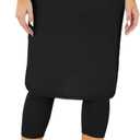 Aurgelmir Women's Tennis Golf Skirts Workout Skirted Leggings Yoga Capri Pants with Skirts Skorts Pockets (Black, M)