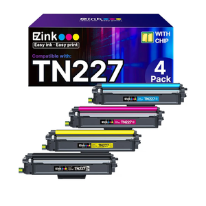 E-Z Ink TN227 Compatible Toner Cartridge Replacement for TN-227BK/C/M/Y High Yield Brother TN227 TN227BK TN223 to use with HL-L3270CDW HL-L3230CDW HL-L3210CW HL-L3290CDW MFC-L3710CDW (4 Pack)