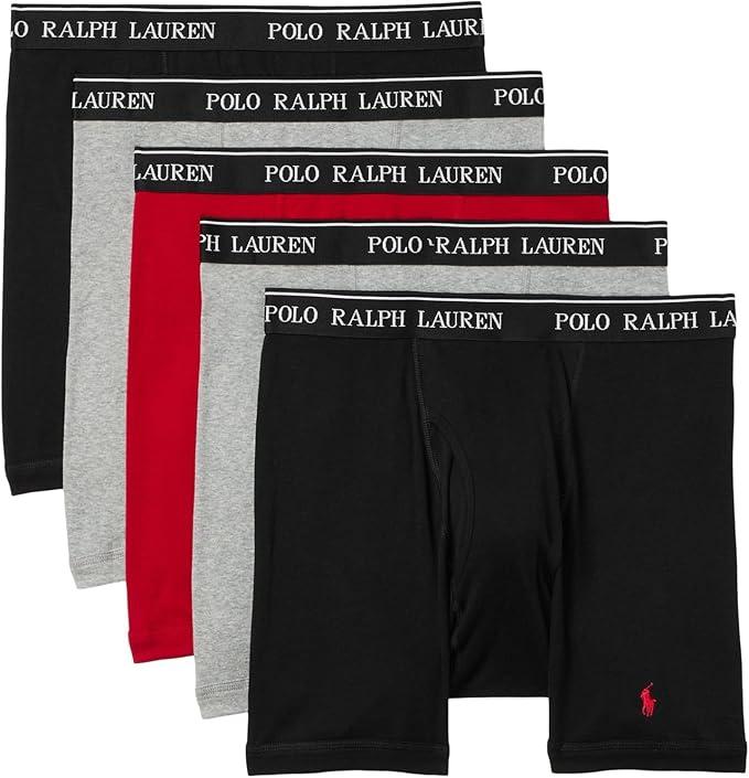 Polo Ralph Lauren Men's Classic Fit Cotton Boxer Briefs 5 Pack, Size: X-Large