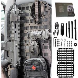 Metal Molle Panel for Vehicles & Trucks Seat Back (1 Seat Kit)  Premium 2mm Aluminum Alloy Organizer Compatible with Molle/PALS Gear, Heavy-Duty Car Storage