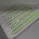 Spiral Flameless Taper Candles with Remote, Green Candles Battery Operated, Flickering LED Wax Candlesticks Set of 6