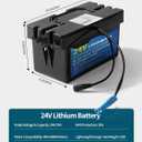 24V 7Ah Lithium Battery for Power Wheels, 24 Volt Replacement Battery for Ride-On Cars & Toys, Lightweight and Long-Lasting, 2A Fast Charger
