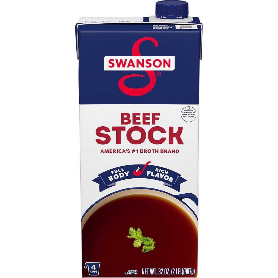 SWANSON S Beef Stock, 32 oz Carton (EXP 08/15/26)