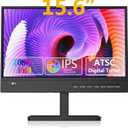 15.6 inch Small TV,Flat FHD IPS 1080P Screen TV with Antenna and Digital ATSC Tuner,HDMI/USB/VGA/Port,12 Volt Car Charger Cable/AC Power for Kitchen and Caravan