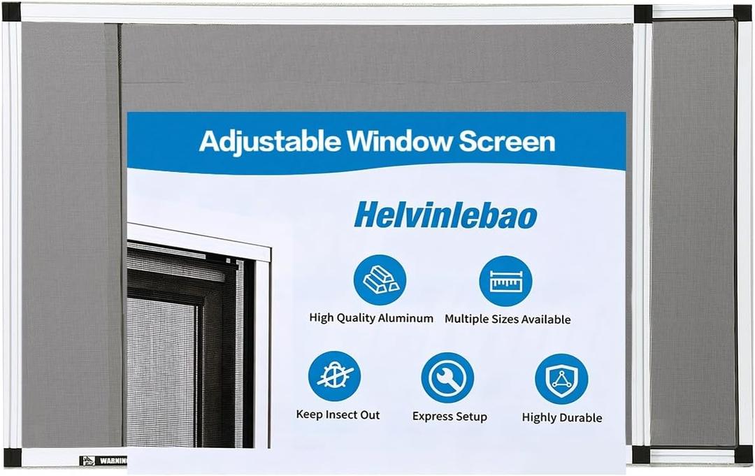 Expandable Window Screen， 15" H x 21"-40" W Adjustable Screen Replacement